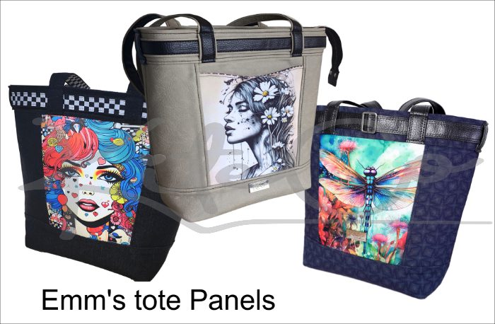 Printed panel for Emm's tote.