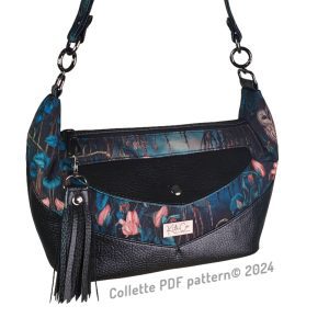Collette handbag crossbody sewing pattern - modern convertible bag PDF by KiteCoCreates